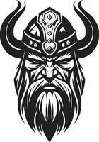 frostig marodör en viking ikon av is nordic navigatör en sjöfart viking symbol vektor