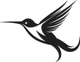 kolibri grafisk med elegans abstrakt svart kolibri i vektor