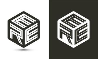 ehe Brief Logo Design mit Illustrator Würfel Logo, Vektor Logo modern Alphabet Schriftart Überlappung Stil.