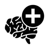 mental Gesundheit Vektor Glyphe Symbol zum persönlich und kommerziell verwenden.