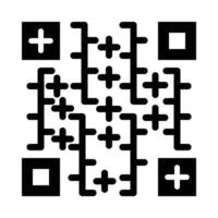 qr Code Vektor Glyphe Symbol zum persönlich und kommerziell verwenden.