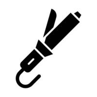 Lockenwickler Vektor Glyphe Symbol zum persönlich und kommerziell verwenden.