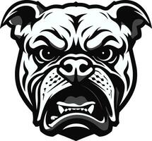 mäktig maskot svart bulldogg logotyp vektor ikon bulldogg envishet svart emblem design