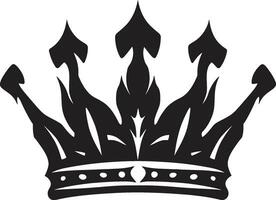 königlich Meisterschaft Krone Logo im einfarbig Monarchen Insignien schwarz Krone Vektor Symbol