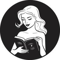 Inspiration durch das Seite weiblich Mentor und Vektor Buch Entwerfen Köpfe weiblich Erzieher im Buch Vektor Logo