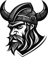 frostig marodör en viking symbol av is nordic navigatör en sjöfart viking ledare vektor