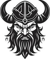 mystiker hav kung ett gåtfull viking maskot thors raseri en dånande viking symbol vektor