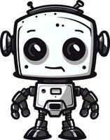 tech titan en Plats ålder mini robot ikon pixel paladin kompakt robot väktare emblem vektor