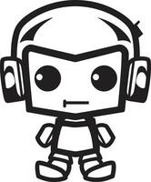 Mini Wunder ein Vektor Roboter Emblem Pixel Paladin ein stilvoll Maskottchen Symbol