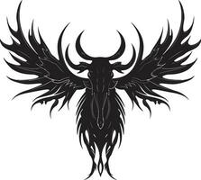 majestätisk älg logotyp i elegant svart älg majestät med konstnärlig Rör vektor