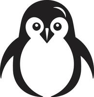 das Pinguine Wiegenlied schwarz Vektor Logo im harmonisch Schönheit elegant Pinguin Lied ein zeitlos Ode im noir