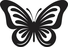 schwarz Schmetterling Silhouette ein modern Schönheit anmutig Kompliziertheit Schmetterling Emblem im noir vektor