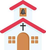 kyrka i jul ikon illustratör vektor