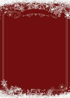 Winter Schneeflocke retro Rand und Weihnachten rot Hintergrund Hintergrund vektor