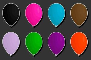 skön illustration på tema av fira årlig Semester med uppblåsbar ballonger vektor