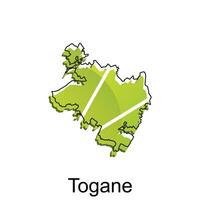Karte Stadt von togane Design, hoch detailliert Vektor Karte - - Japan Vektor Design Vorlage