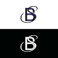 Brief bs Luxus modern Monogramm Logo Vektor Design, Logo Initiale Vektor Kennzeichen Element Grafik Illustration Design Vorlage
