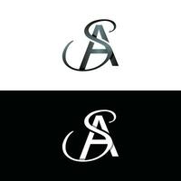 Brief wie Luxus modern Monogramm Logo Vektor Design, Logo Initiale Vektor Kennzeichen Element Grafik Illustration Design Vorlage