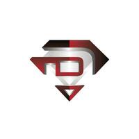 Brief d Diamant Logo elegant Design, Diamant Symbol Vorlage, geeignet zum Ihre Unternehmen vektor