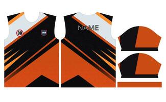 Fußball Jersey Design zum Sublimation oder Sport Jersey Design vektor