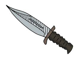 Militär- Messer im Gekritzel Stil kalt Waffe Vektor
