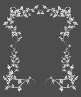Rahmen auf ein grau Hintergrund Klettern Pflanze Rose Hüfte vektor