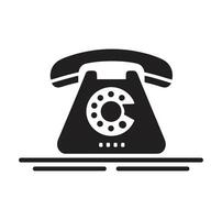 Telefon Anruf Symbol, alt Telefon Symbol, Berufung Telefon, Technologie Gerät, Kontakt Information, Kommunikation Symbol, Unterstützung, Plaudern, modisch schwarz Zeichen isoliert auf Weiß Hintergrund Vektor Illustration