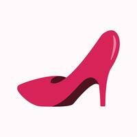 hög hälar skor vektor ikon. fylld platt tecken för mobil begrepp och webb design. kvinnor sko glyf ikon. symbol, logotyp illustration. vektor grafik, med rosa hög hälar
