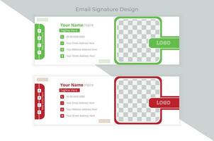 E-Mail-Signatur-Designvorlage für Unternehmen vektor