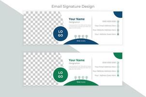 rena och kreativ e-post signatur design mall vektor