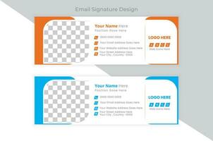 E-Mail-Signatur-Designvorlage für Unternehmen vektor