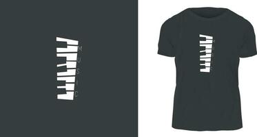 T-Shirt Design Vorlage, Musical Instrument vektor