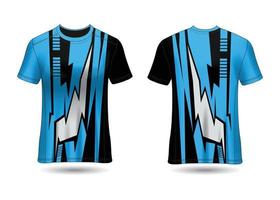 T-Shirt Sport-Design. Renntrikot. einheitliche Vorder- und Rückansicht. vektor