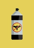 förstörelse av insekter av flugor, myggor. cylinder, aerosol, insekt mördare. vektor