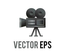 Vektor grau und schwarz klassisch Film Kamera Symbol