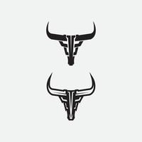 tjur buffelhuvud ko djur logotyp design vektor djur huvud logotyp vild