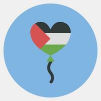 ikon ballong. palestina element. ikoner i Färg para stil. Bra för grafik, affischer, logotyp, infografik, etc. vektor