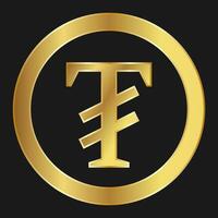 Gold Symbol von zusammen Konzept von Internet Netz Währung vektor