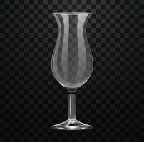 realistisch leeren Cocktail Glas vektor