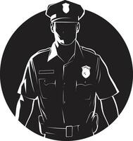 pixelig Beschützer Polizei Offizier Vektor Darstellungen das Pflicht Anrufe Polizei Offizier Vektor Sammlung