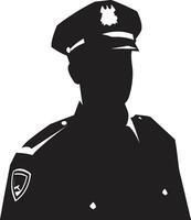 verhaften Kunst Polizei Offizier Vektor Porträts Helden im Blau Polizei Offizier Vektor Grafik