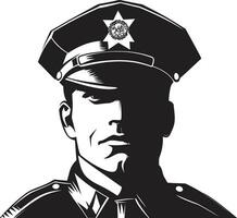 auf das schlagen Polizei Offizier Vektor Abbildungen Vektor Helden von Gerechtigkeit Polizei Offiziere