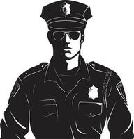 das schlagen geht auf Polizei Offizier Vektor Leben auf patrouillieren im Vektor Polizei Offizier Illustration