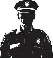 Helden im Blau Polizei Offizier Vektor Grafik patrouillieren das Pixel Polizei Offizier Vektor Kunst
