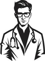 illustrieren Ärzte Vektor Kunst Das heilt von skizzieren zu Vektor das Prozess von Arzt Porträts