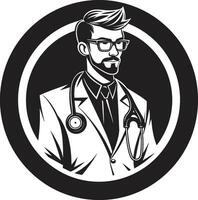 visualisieren Gesundheit Arzt Vektor Illustration Techniken Arzt im das Pixel basteln Arzt Vektor Kunst