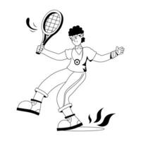 modisch Tennis Spieler vektor