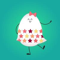 Frohe Ostern mit glücklichem Ei vektor