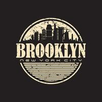 Brooklyn, ny york typografi t-shirt design, college-stil brooklyn Kläder skriva ut. illustration i vektor formatera, USA typografi t skjorta design.