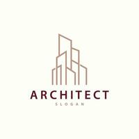 byggnad verklig egendom lägenhet konstruktion logotyp, elegant premie rustik monogram vektor design